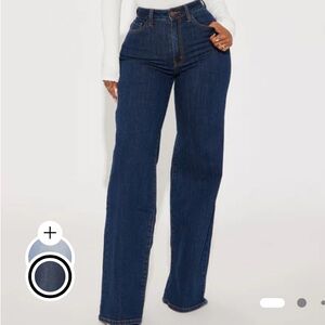 Fashion Nova Dark Blue Flare Jeans